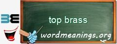 WordMeaning blackboard for top brass